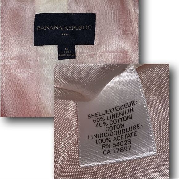 Banana Republic Bright Coral Linen Blend Jacket - Picture 8 of 8